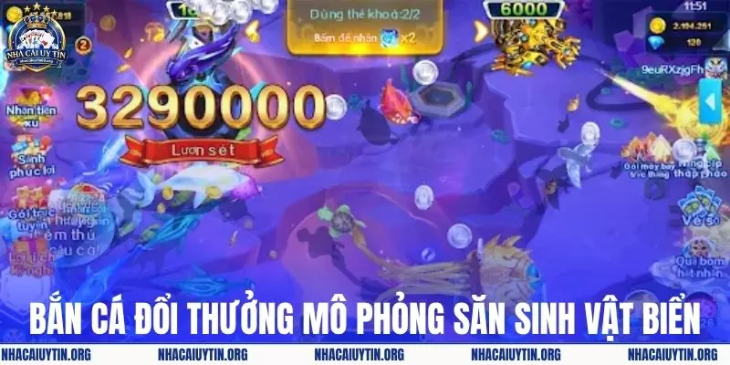 Bắn cá đổi thưởng mô phỏng hoạt động săn sinh vật biển